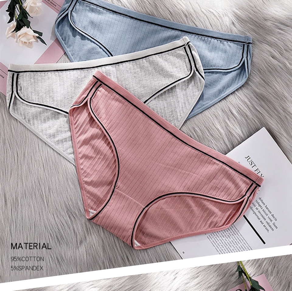 3 Pcs Soft Cotton Panties for Women - Image 3