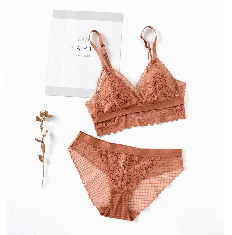 Embroidered Lace Push-up Bra and Panty Lingerie Set for Women - Image 6