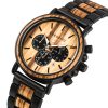 Men's Round Wooden Quartz Watch