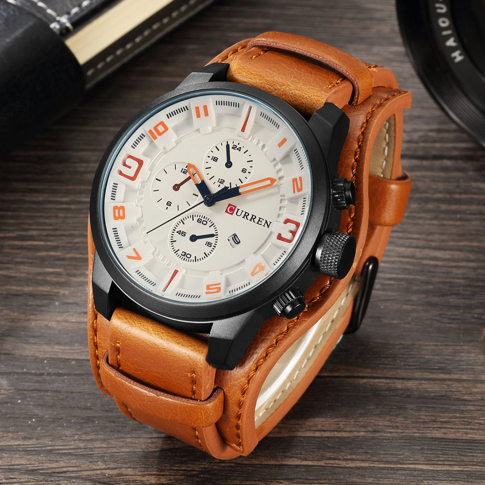 Men's Waterproof Round Sport Watch with Calendar - Image 6