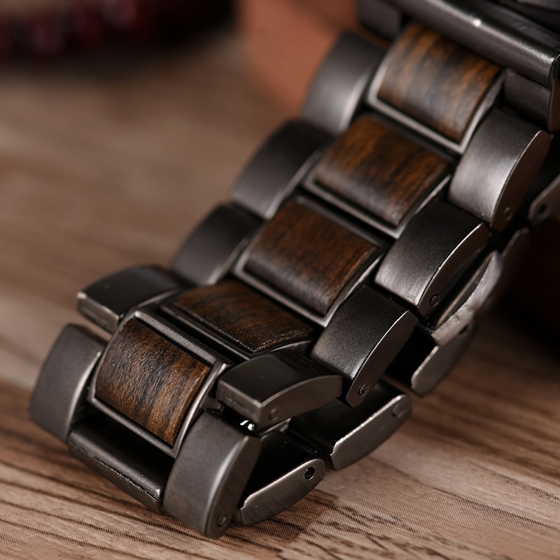 Men's Business Style Wood Decorated Watch - Image 4