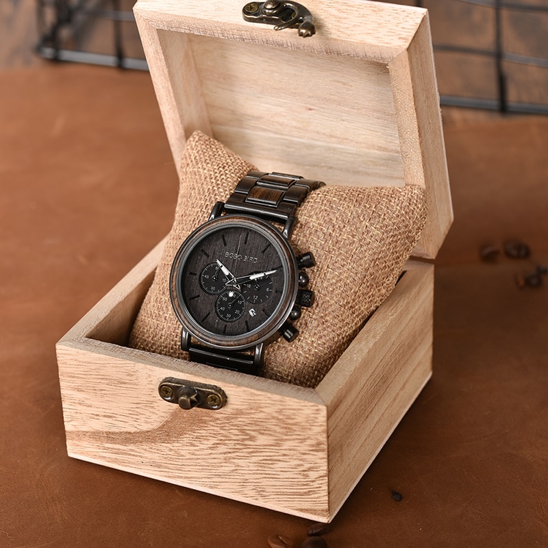 Men's Business Style Wood Decorated Watch - Image 5
