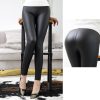 PU Leather High Waist Push Up Leggings