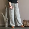 Mid Waist Striped Women's Pants