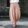 Loose Cotton Bell Pants
