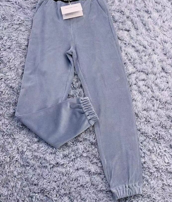 Women's Elastic Waist Corduroy Pants - Image 5