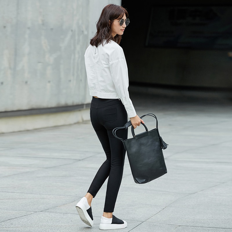 Women's Solid Skinny Leggings - Image 4