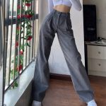 Women's High Waisted Oversized Trousers
