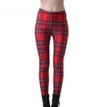 Cute Casual Plaid Elastic Women’s Leggings