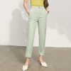 Women's Minimalism Offical Cotton Straight Trousers