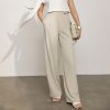 Women's Offical Solid High Waist Loose Trousers
