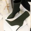 Women's High Heel Elastic Winter Boots