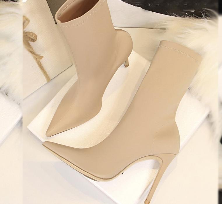 Women's High Heel Elastic Winter Boots - Image 3