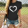 Women's Harajuku Heart Printed T-Shirt