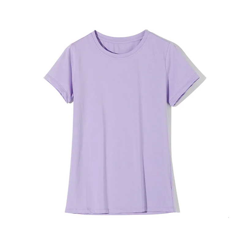 Elastic Plain Cotton T-Shirt for Women - Image 8