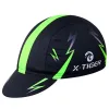 Breathable Moisture Wicking Men's Cycling Cap with Green Stripe