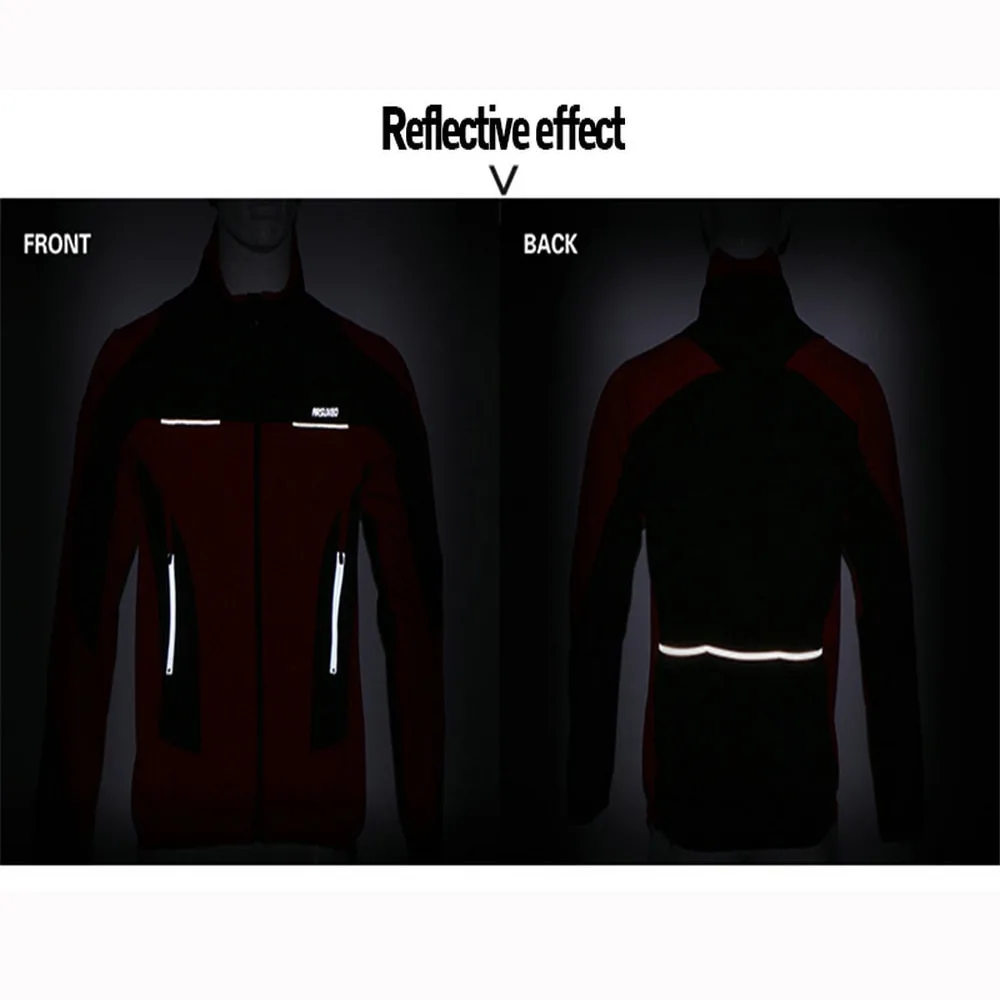Windproof Men's Thermal Fleece Cycling Jacket - Image 7