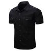 Men's Military Style Cotton Shirt