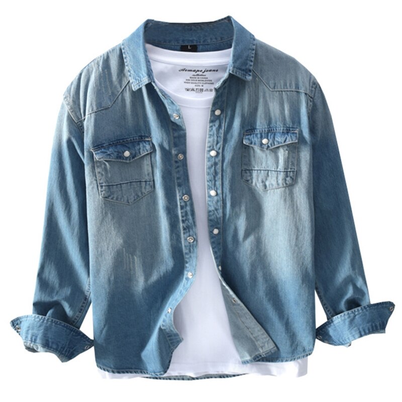 Men's Retro Denim Shirt - Image 5
