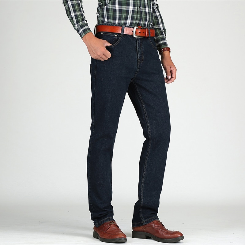 Men's High Waisted Thick Classic Jeans - Image 3