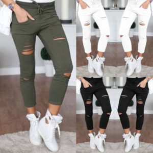 Women's Ripped Skinny Pants