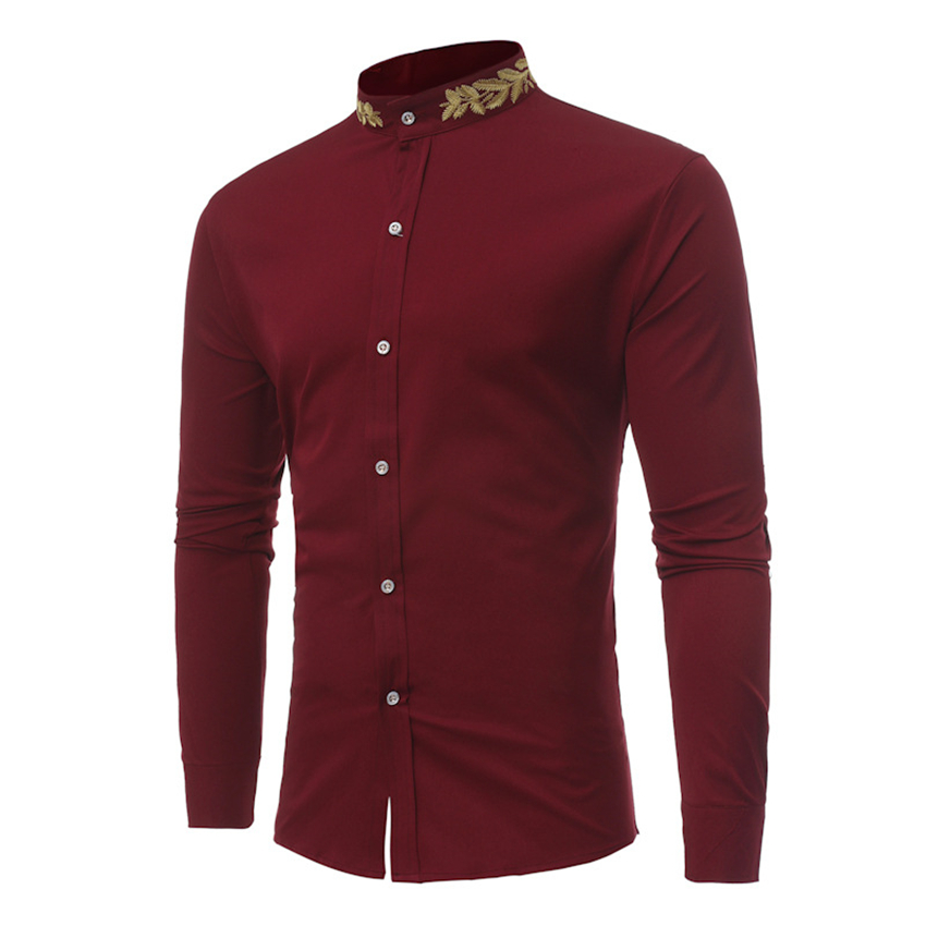 Men's Solid Color Traditional Shirt - Image 2