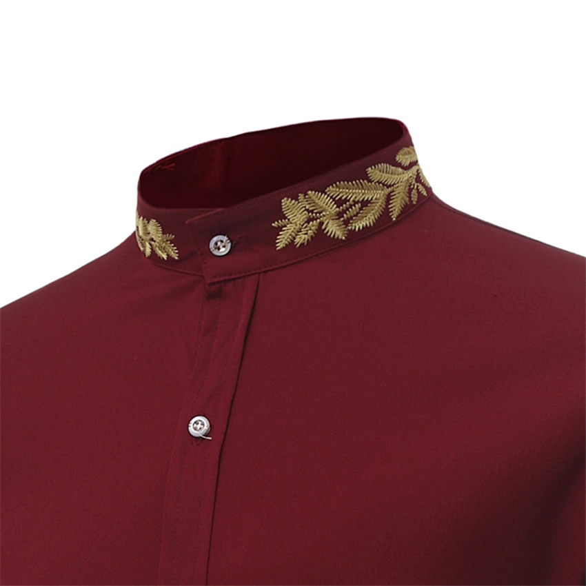 Men's Solid Color Traditional Shirt - Image 3