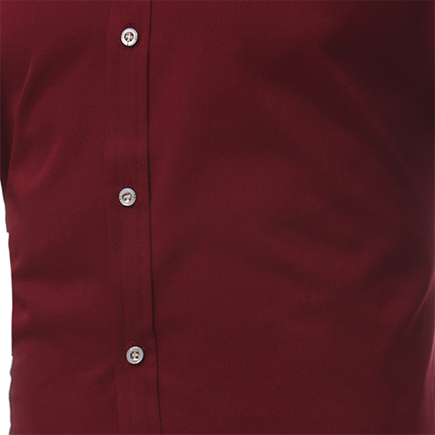 Men's Solid Color Traditional Shirt - Image 4